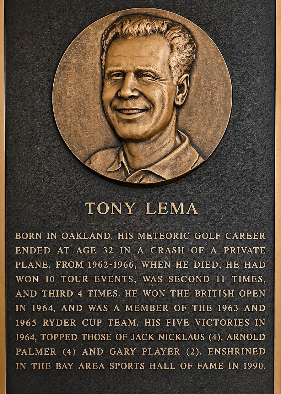Tony Lema plaque with bio